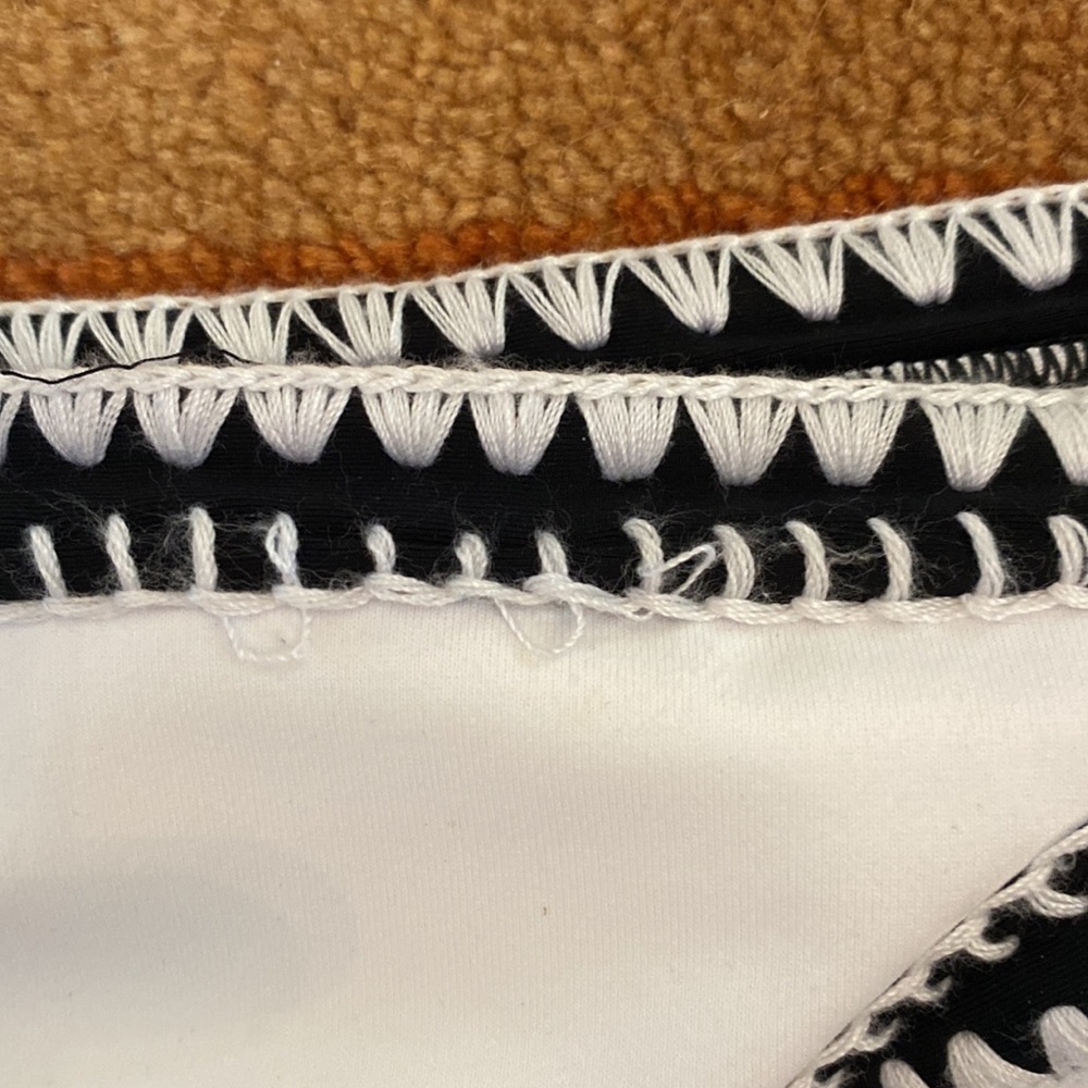 Seafolly summer vibe hipster bikini bottoms white black US 12 - Picture 5 of 8